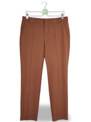 Pantaloni ZARA maro mărime L vedere din față second-hand premium
