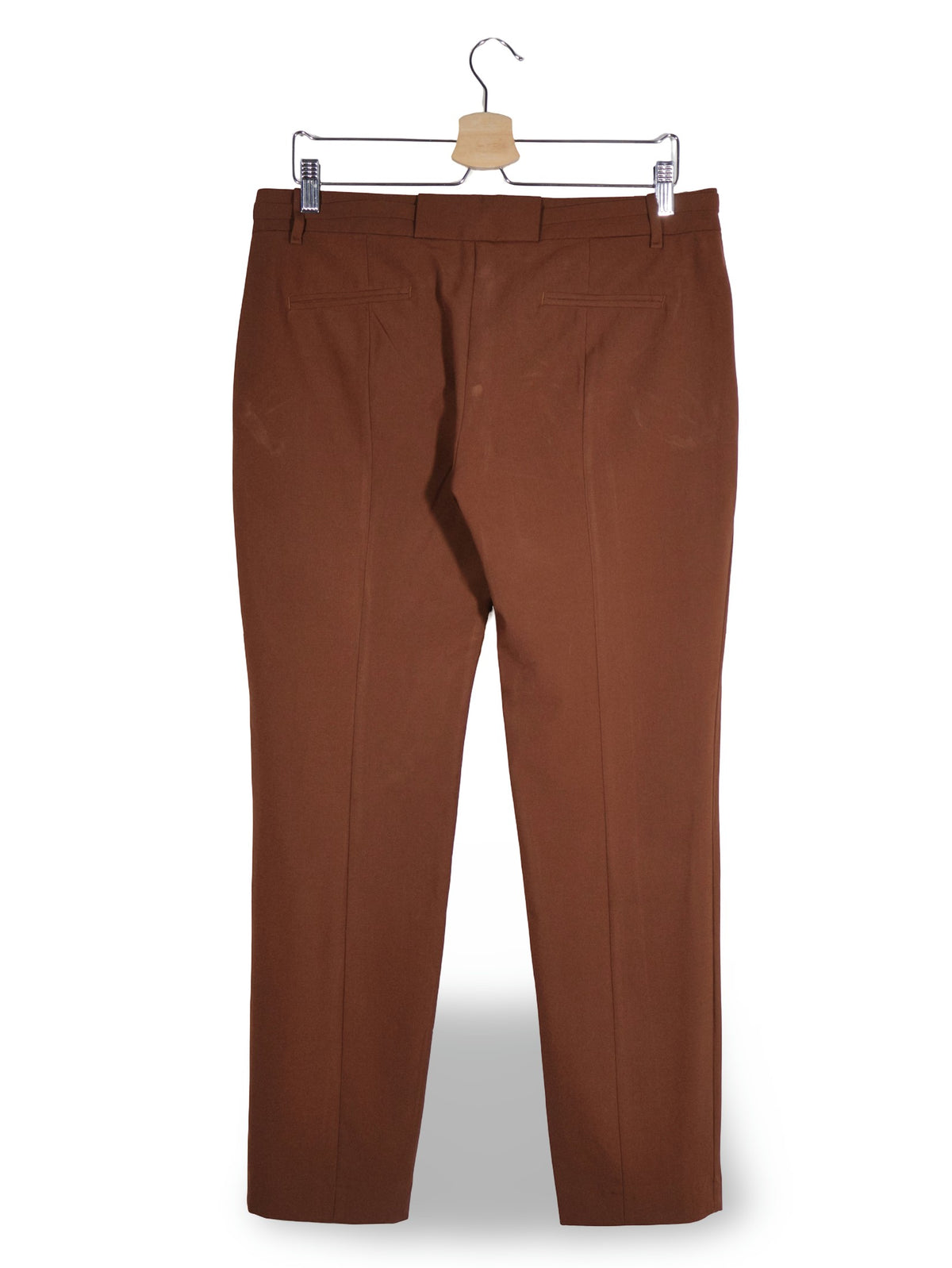 Pantaloni ZARA maro mărime L vedere din spate second-hand premium