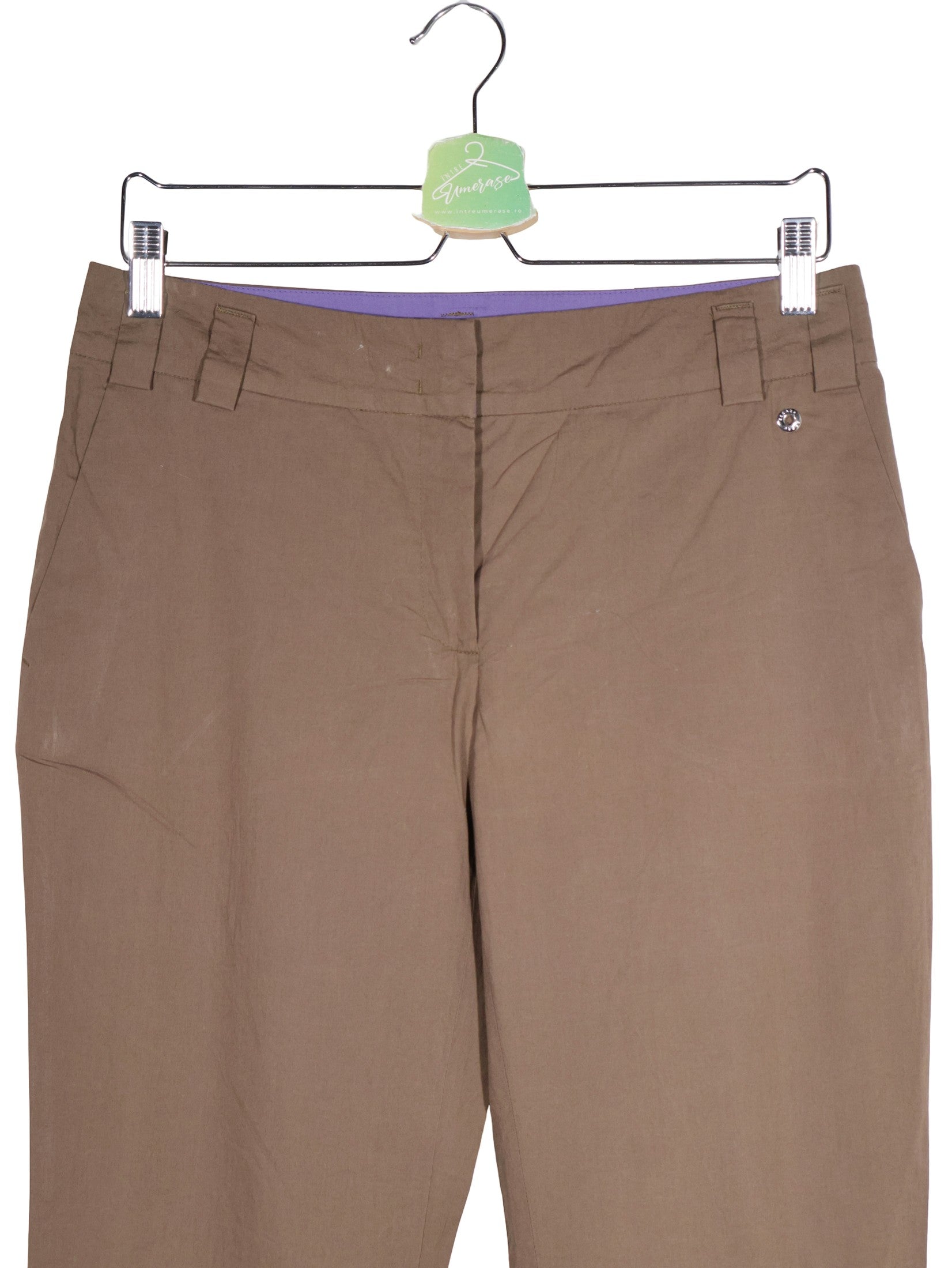 Pantaloni ESCADA SPORT maro mărime S detaliu material și croială second-hand premium