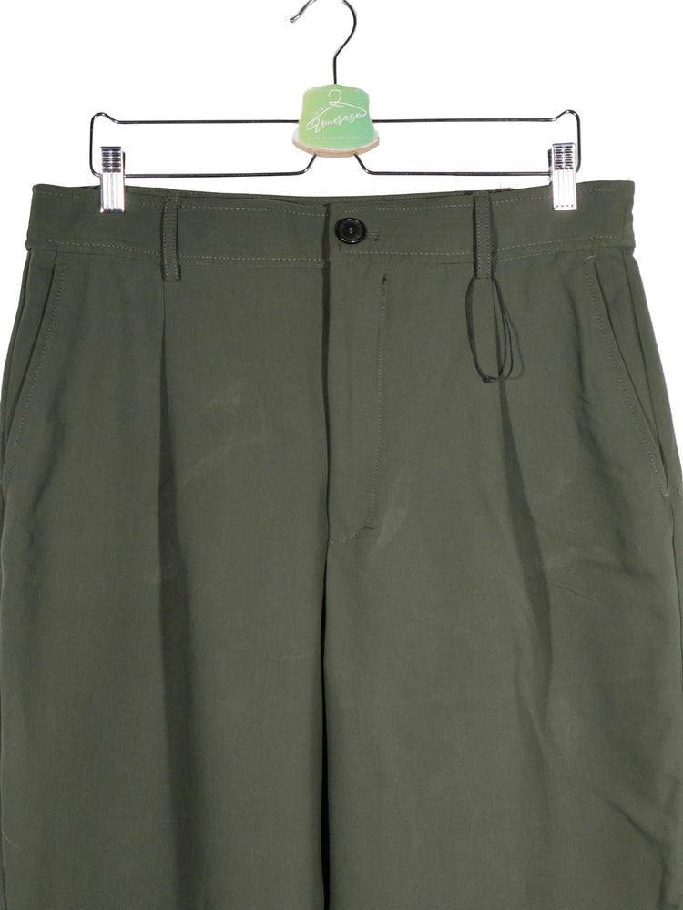 Pantaloni ZARA verde închis mărime XL detaliu material și croială second-hand premium