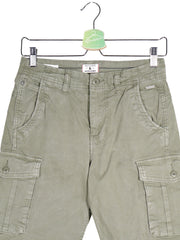 Pantaloni scurti Jack&Jones verde-kaki mărime XS detaliu material și croială second-hand premium