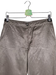 Pantaloni Bogner Jeans gri-olive metalizat mărime M detaliu material și croială second-hand premium