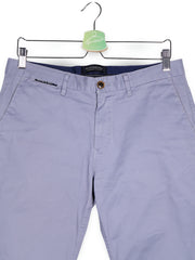 Pantaloni Scotch & Soda bleu deschis mărime S detaliu material și croială second-hand premium