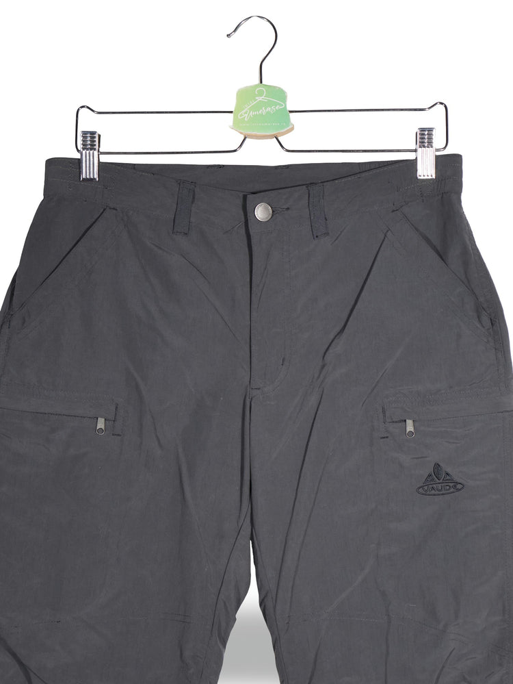 Pantaloni 2/3 Vaude gri inchis mărime XS detaliu material și croială second-hand premium