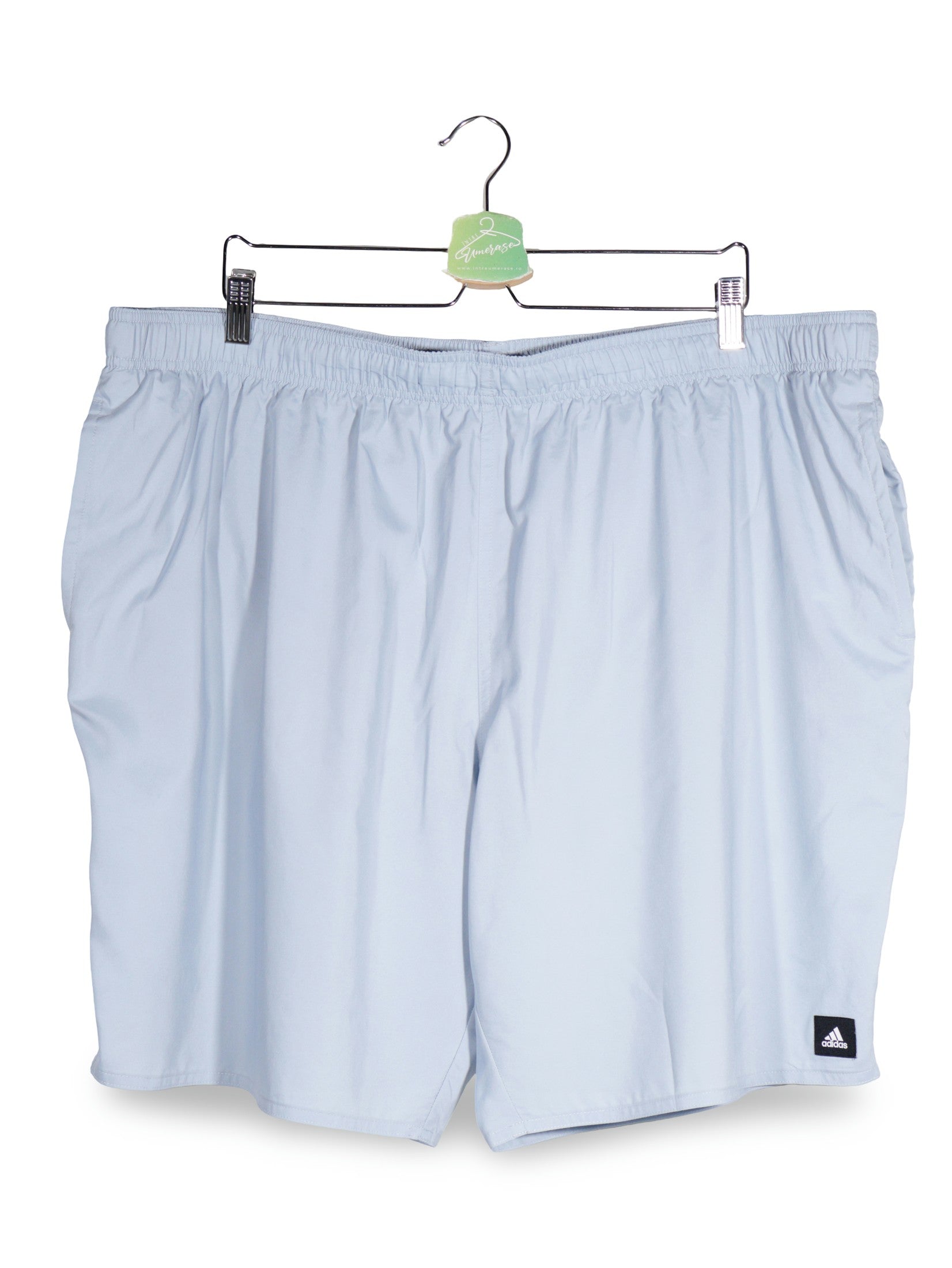 Pantaloni scurti Adidas albastru deschis mărime 3XL vedere din față second-hand premium