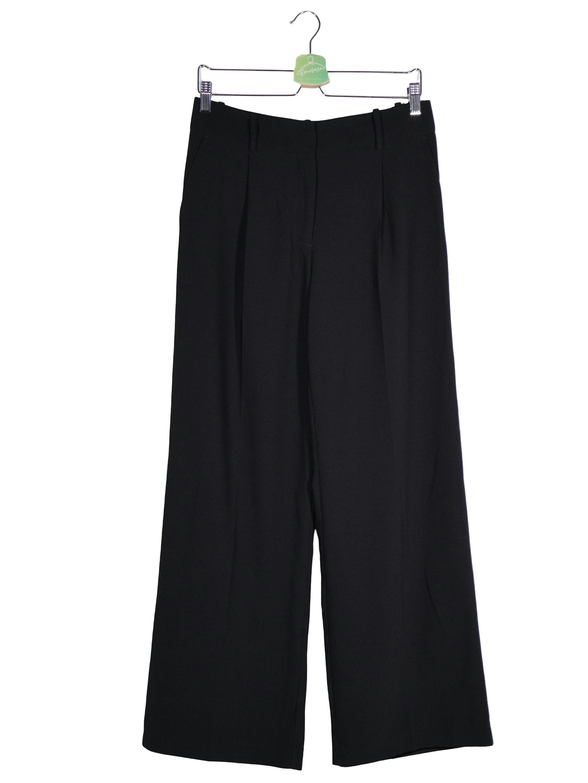 Pantaloni ZARA negru mărime S vedere din față second-hand premium
