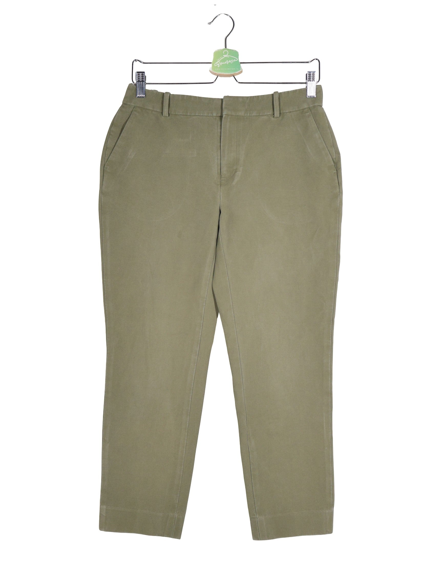 Pantaloni Brooks Brothers verde olive mărime XS vedere din față second-hand premium