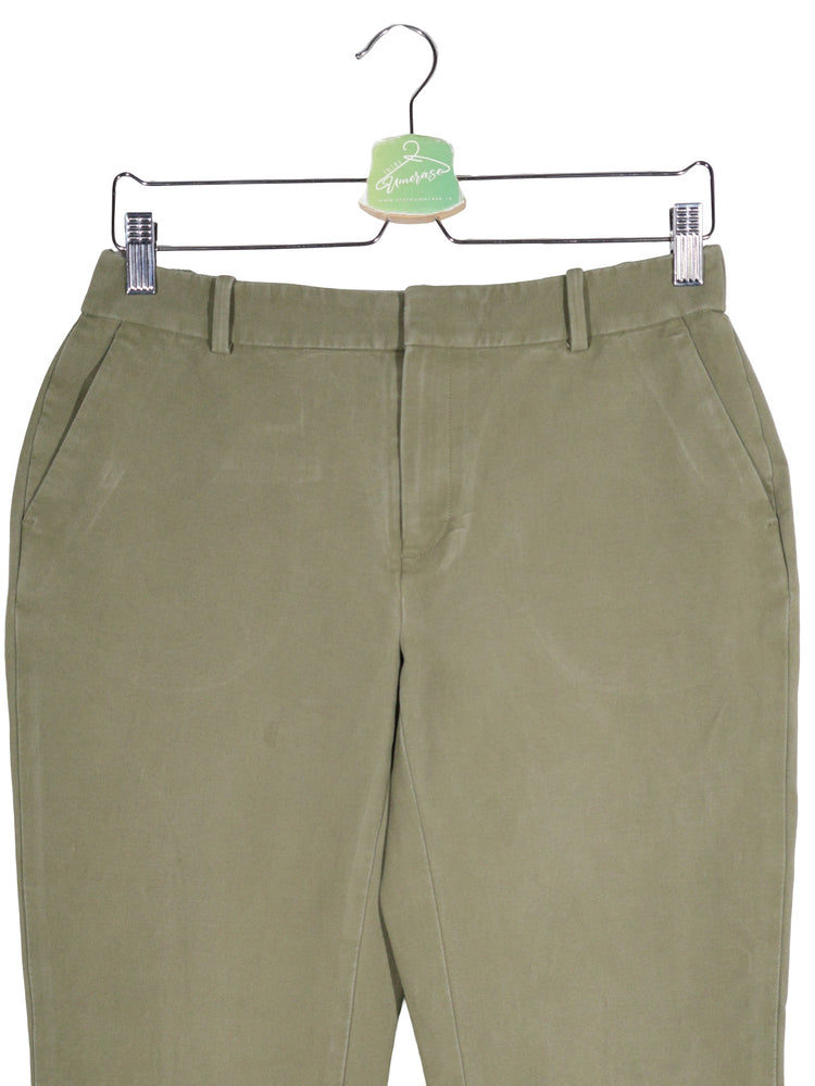 Pantaloni Brooks Brothers verde olive mărime XS detaliu material și croială second-hand premium
