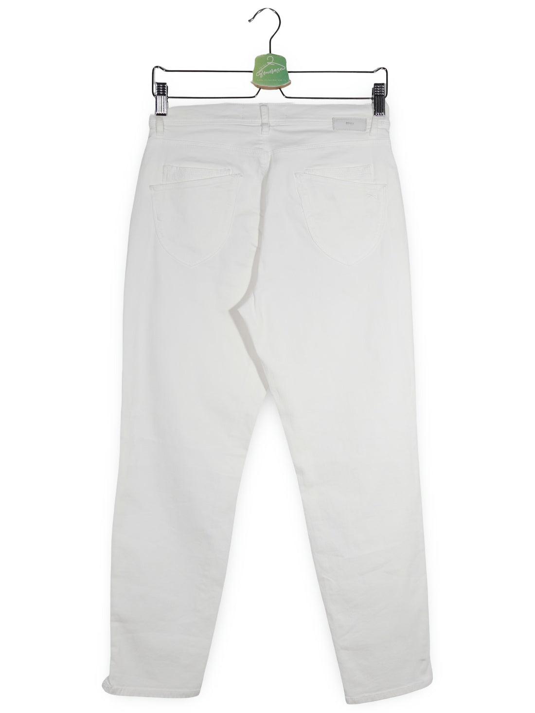 Pantaloni BRAX alb mărime S vedere din spate second-hand premium