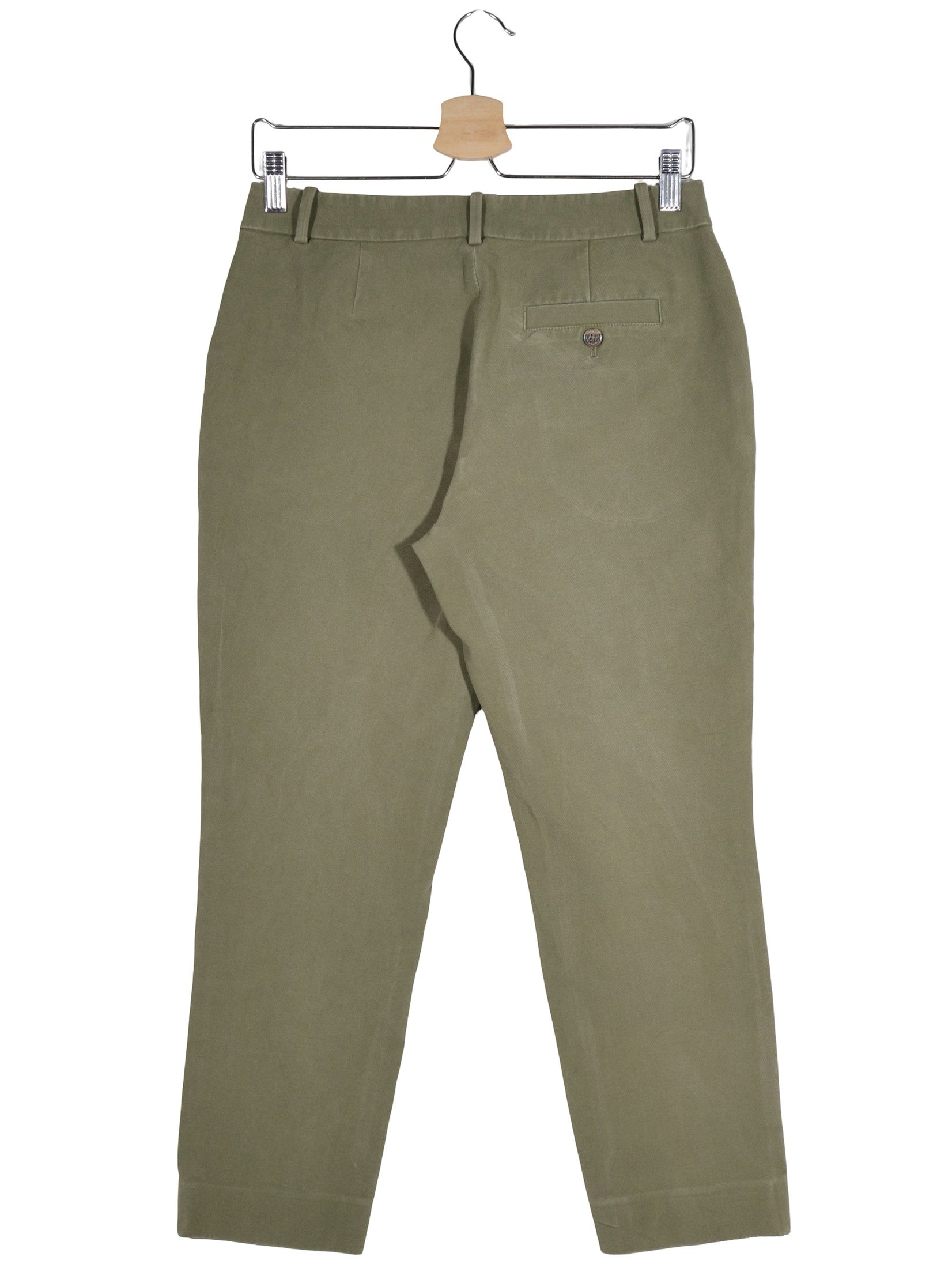 Pantaloni Brooks Brothers verde olive mărime XS vedere din spate second-hand premium