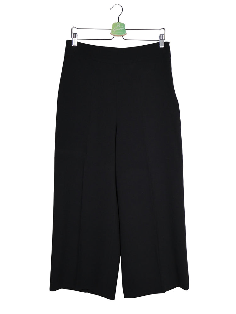 Pantaloni ZARA negru mărime L vedere din față second-hand premium
