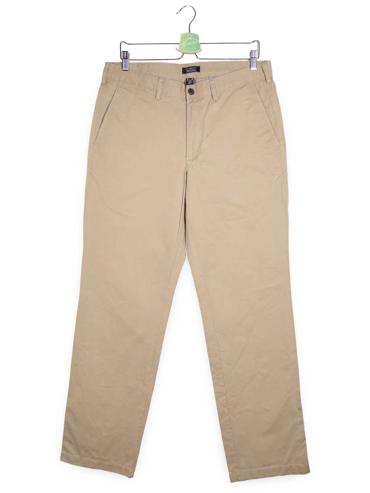 Pantaloni Lands' End bej mărime M vedere din față second-hand premium