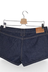 Blugi scurți - ZARA albaștri închiși din denim cu talie medie – M – Femei - spate