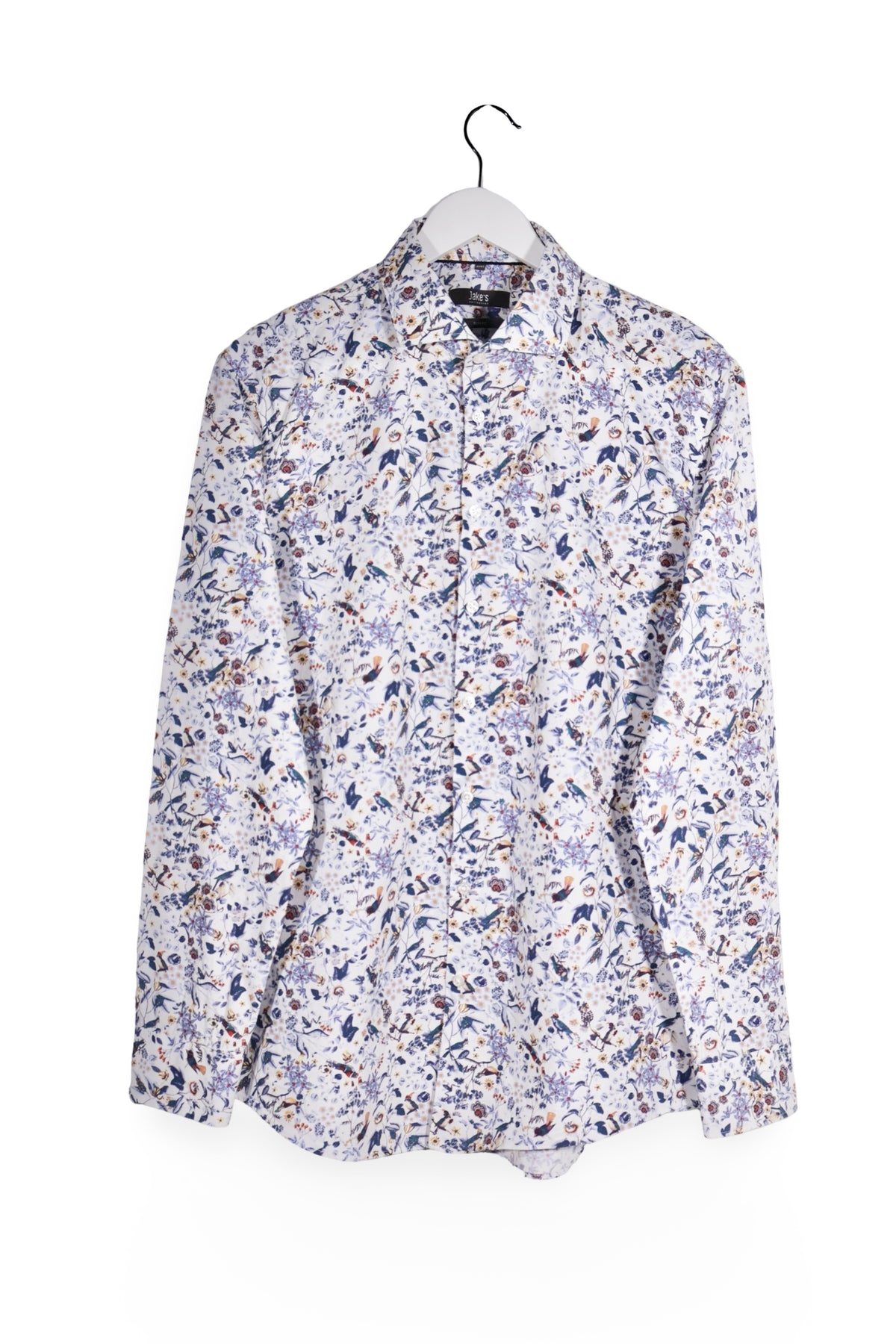Cămașă - Jake's albă cu imprimeu floral delicat – L – Femei - fata