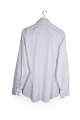 Cămașă - Jacques Britt albă cu dungi albastre și croială slim fit – XL – Bărbați - spate