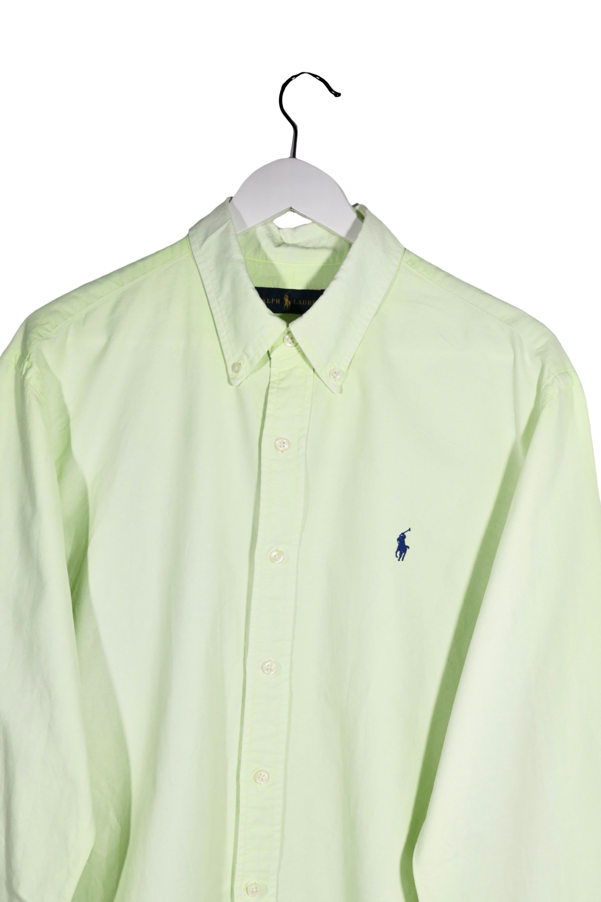 Cămașă - RALPH LAUREN galben-verzui deschis din bumbac cu croială clasică – XL – Bărbați - detaliu