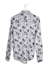 Cămașă - Jake's alb cu imprimeu floral si croiala slim fit – S – Bărbați - spate