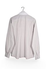 Cămașă - Tommy Hilfiger alb-bej in dungi fine cu guler contrastant – XL – Bărbați - spate