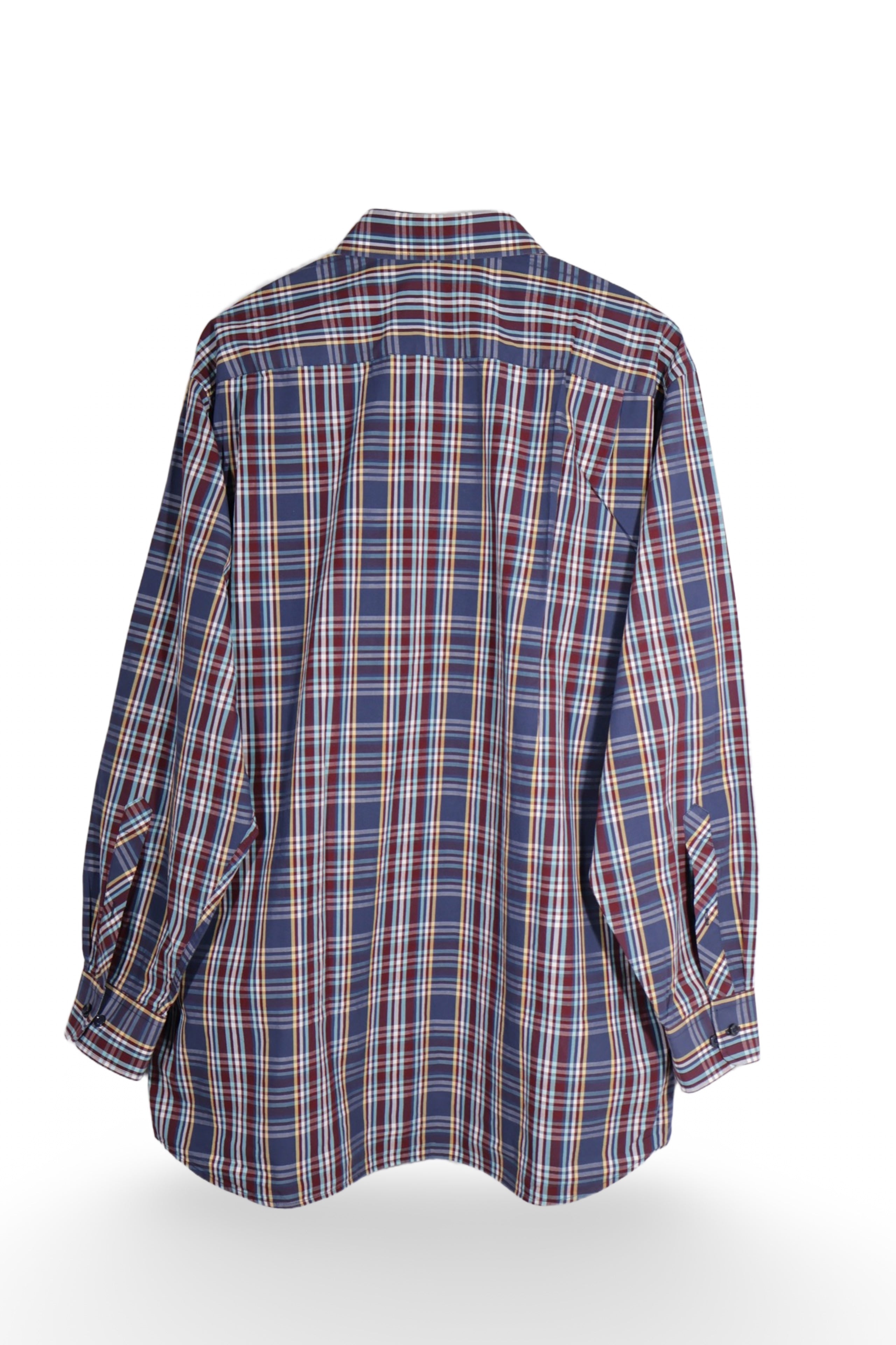 Cămașă - walbusch in carouri colorate cu croială comfort fit – XL – Bărbați - spate