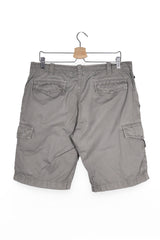 Pantaloni scurți - Bugatti gri din bumbac cu buzunare cargo – L – Bărbați - detaliu