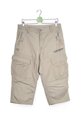 Pantaloni 2/3 - C&A bej din bumbac cu buzunare cargo – L – Bărbați - fata