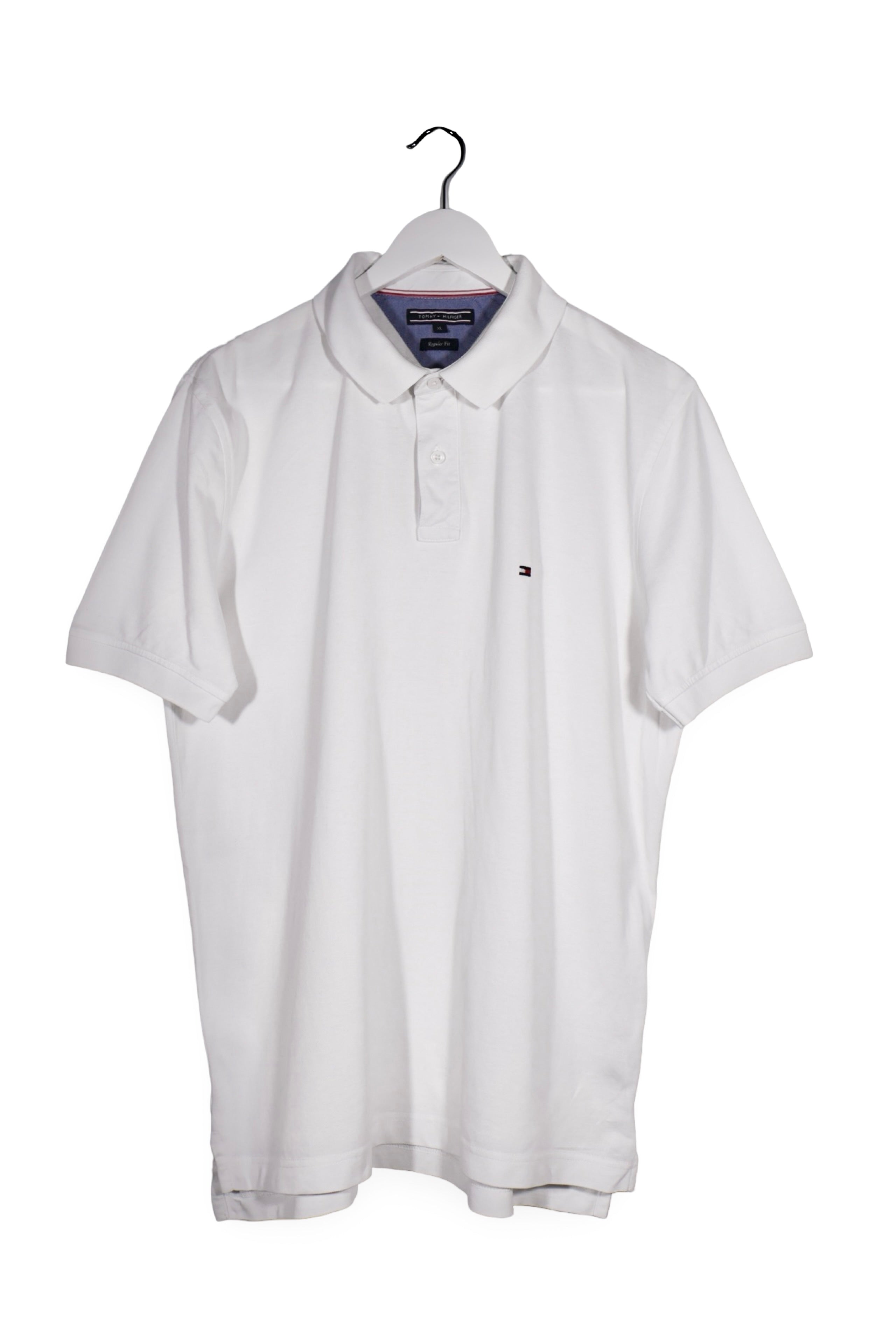 Tricou - Tommy Hilfiger alb din bumbac cu croiala regular – XL – Bărbați - fata