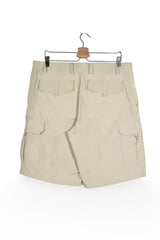 Pantaloni scurți - PAUL R. SMITH bej din bumbac cu buzunare cargo – XL – Bărbați - detaliu