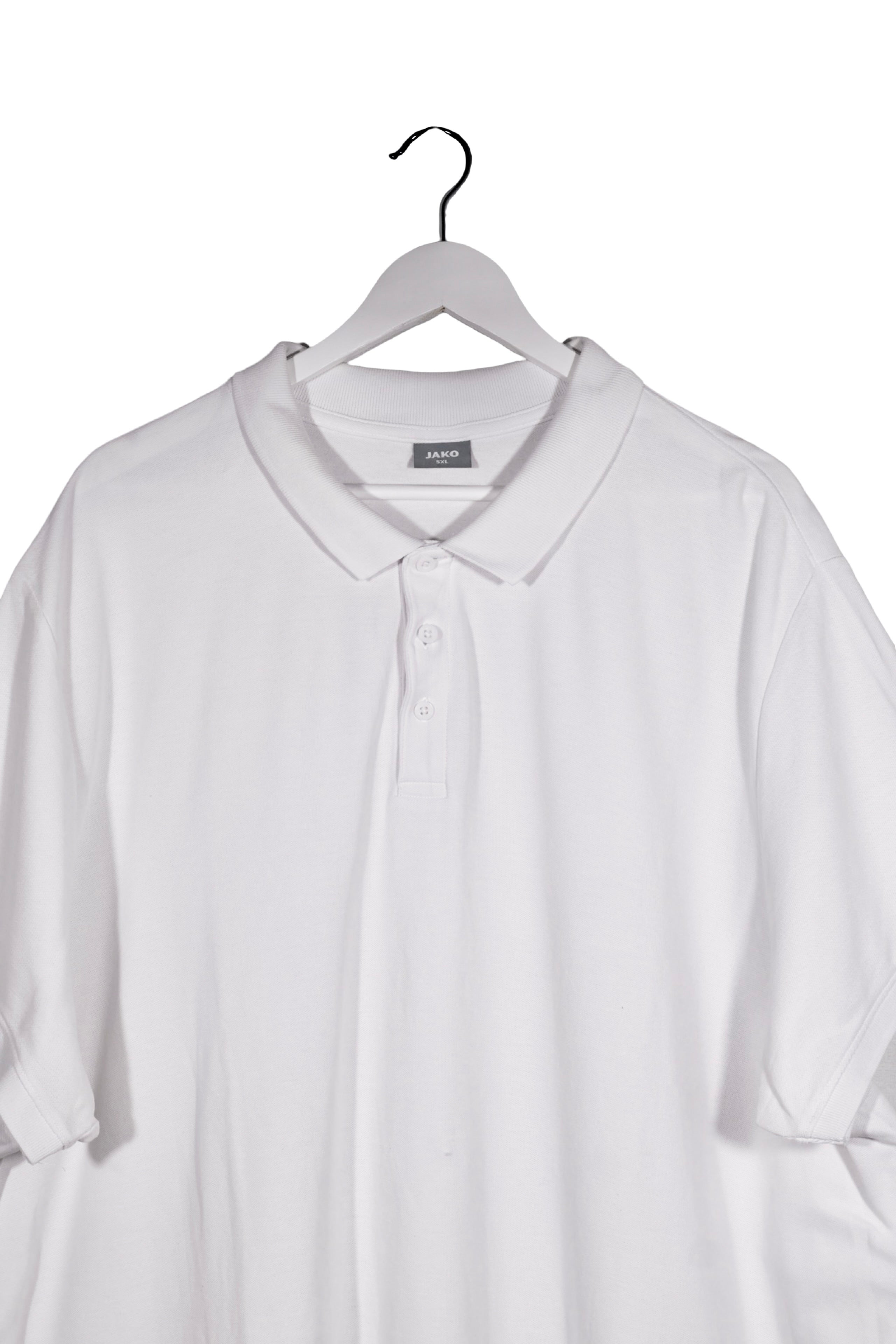 Tricou - Alte Branduri alb din bumbac cu guler polo – 5XL – Bărbați - detaliu
