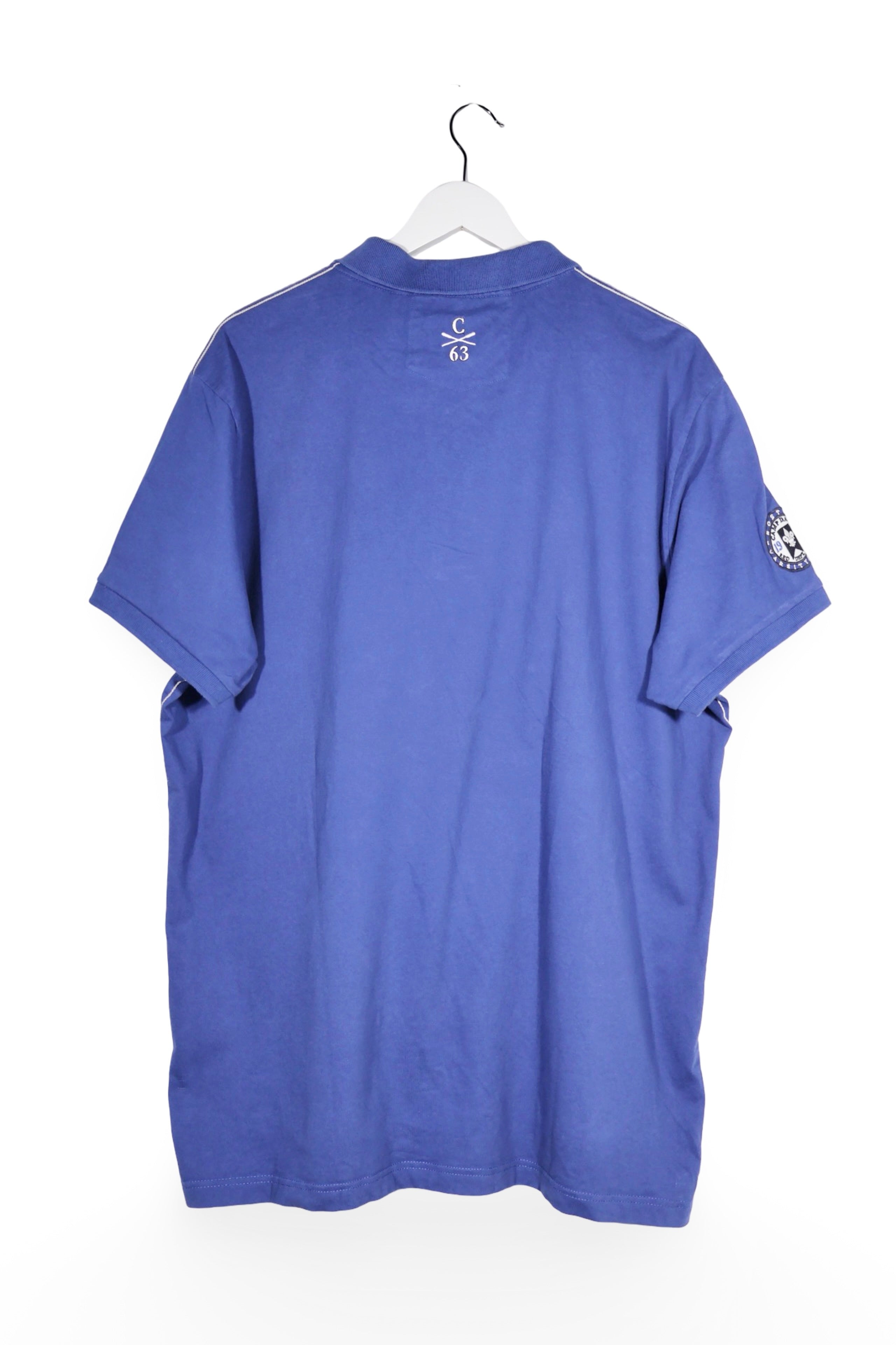 Tricou - Camp David albastru cu imprimeu frontal si croiala relaxata – 3XL – Bărbați - spate