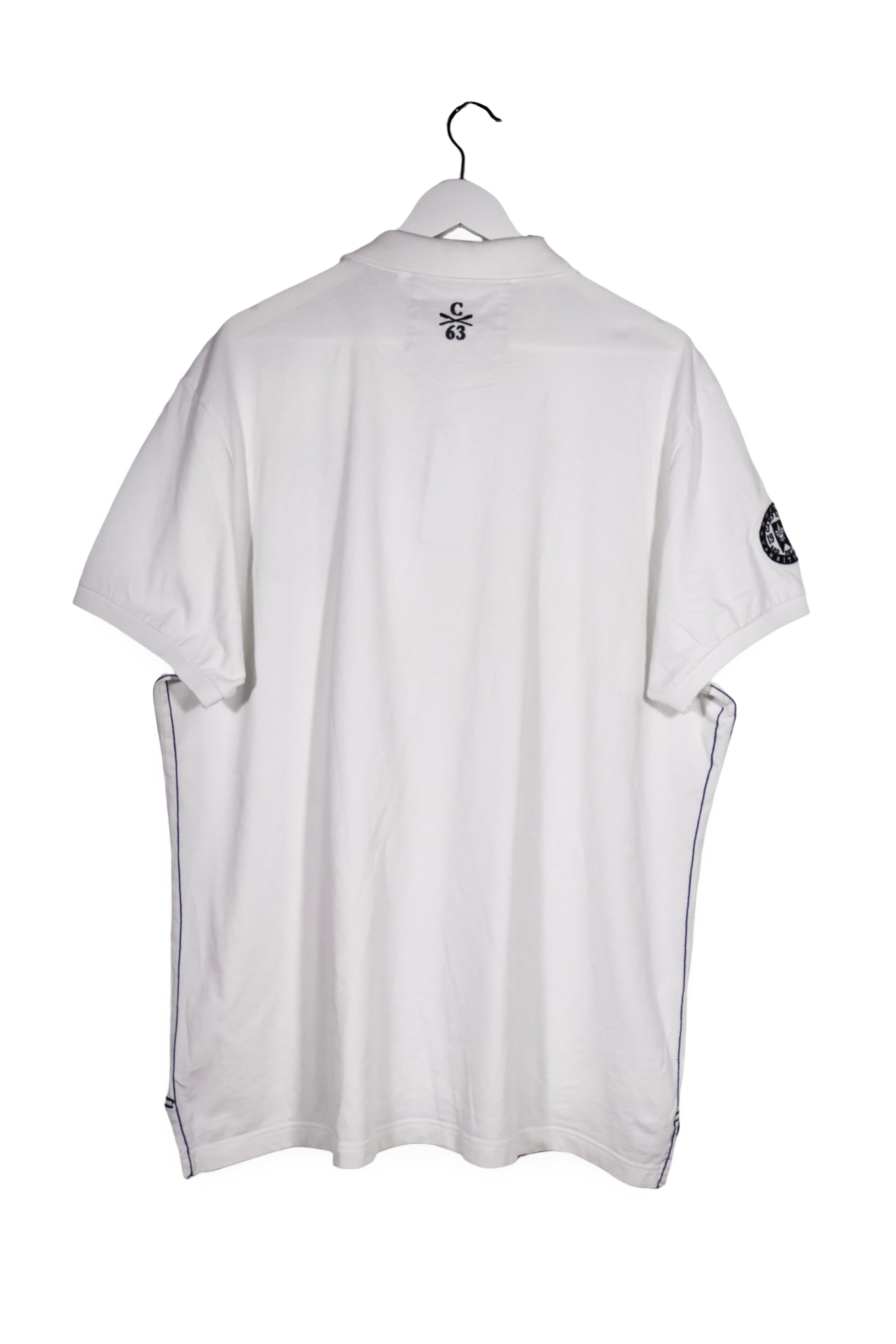 Tricou - Camp David alb din bumbac cu detalii contrastante – 3XL – Bărbați - spate