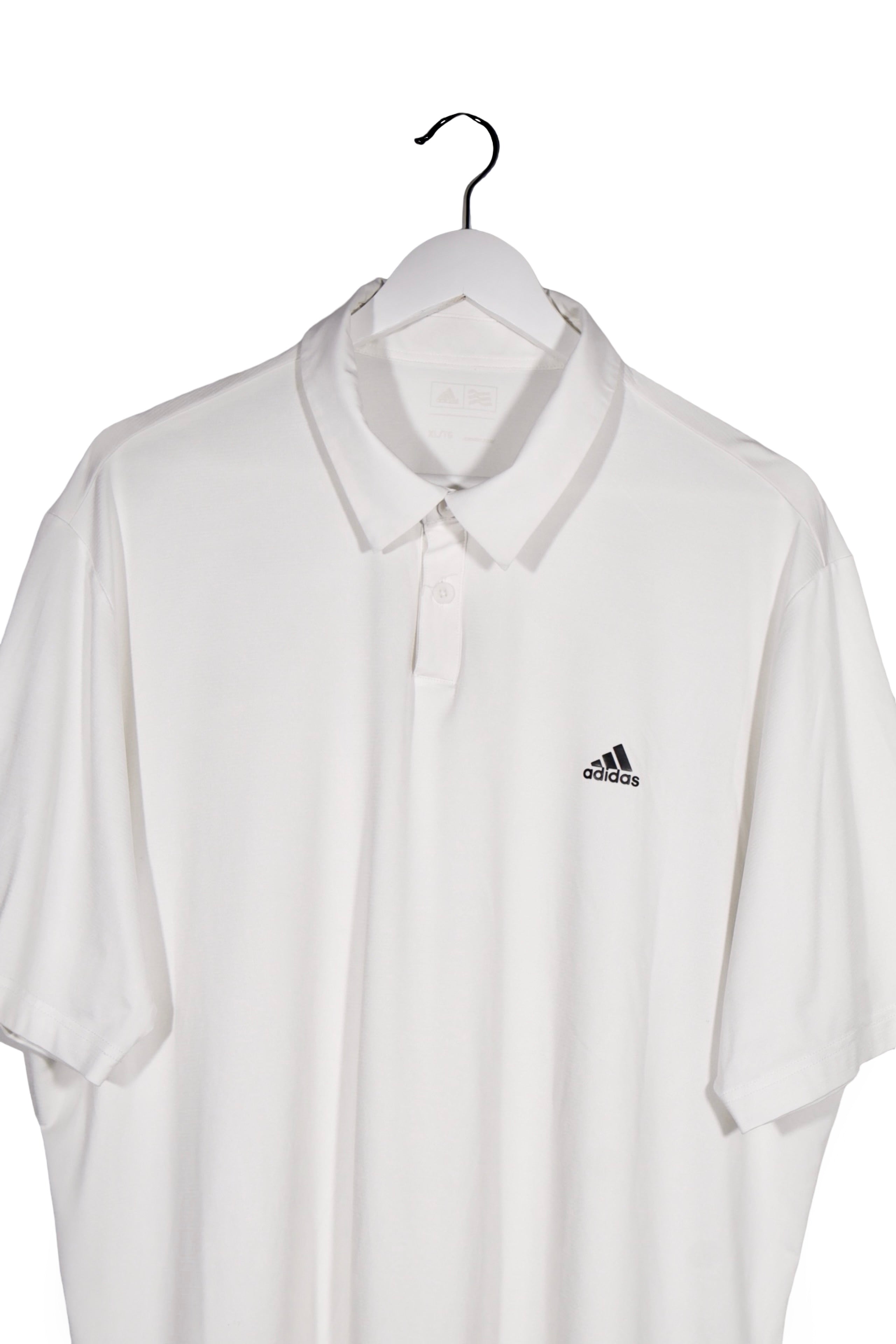 Tricou - Adidas alb din material elastic cu croiala simpla – XL – Bărbați - detaliu