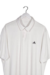 Tricou - Adidas alb din material elastic cu croiala simpla – XL – Bărbați - detaliu