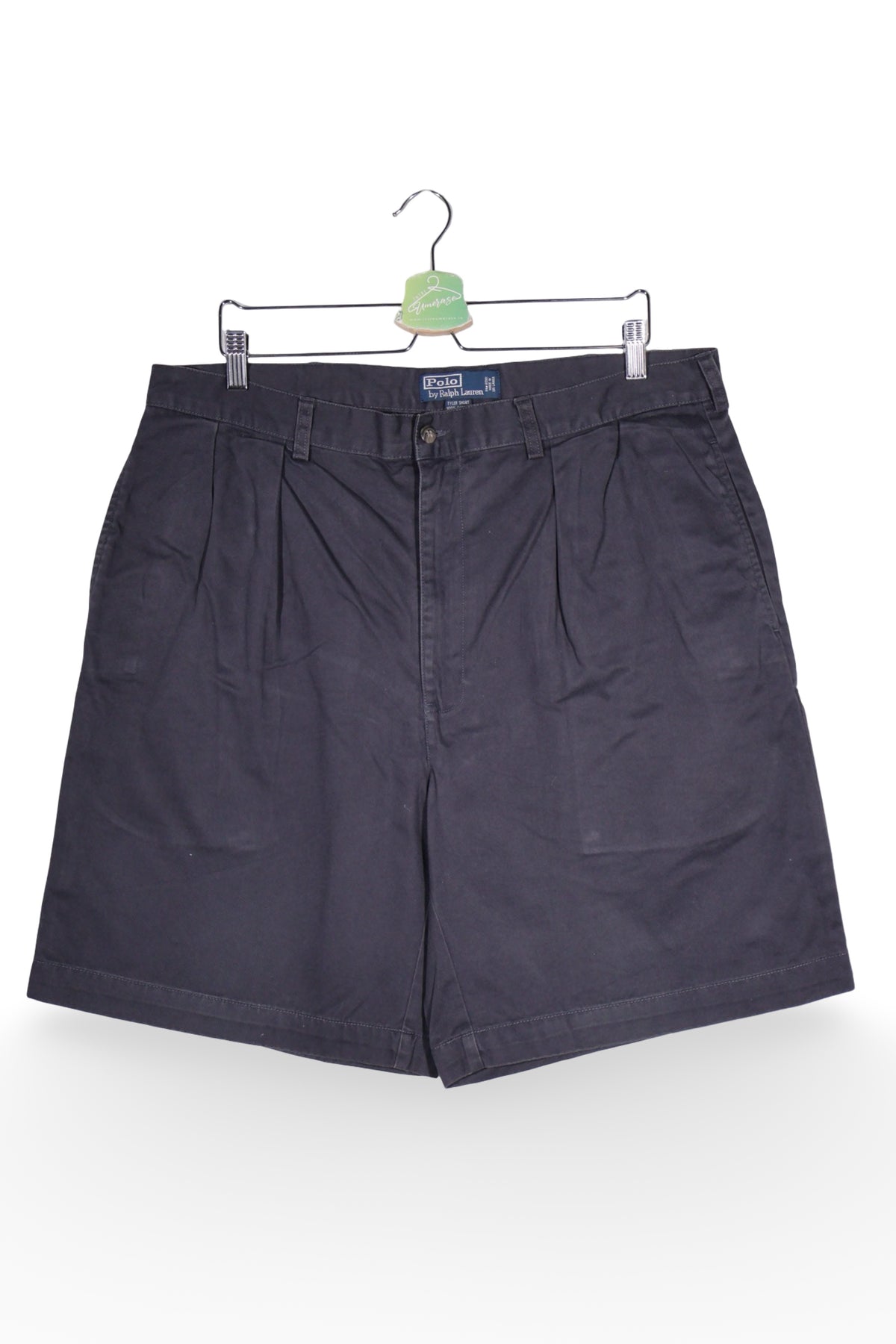 Pantaloni scurți - RALPH LAUREN bleumarin din bumbac cu croiala relaxata – XL – Bărbați - fata