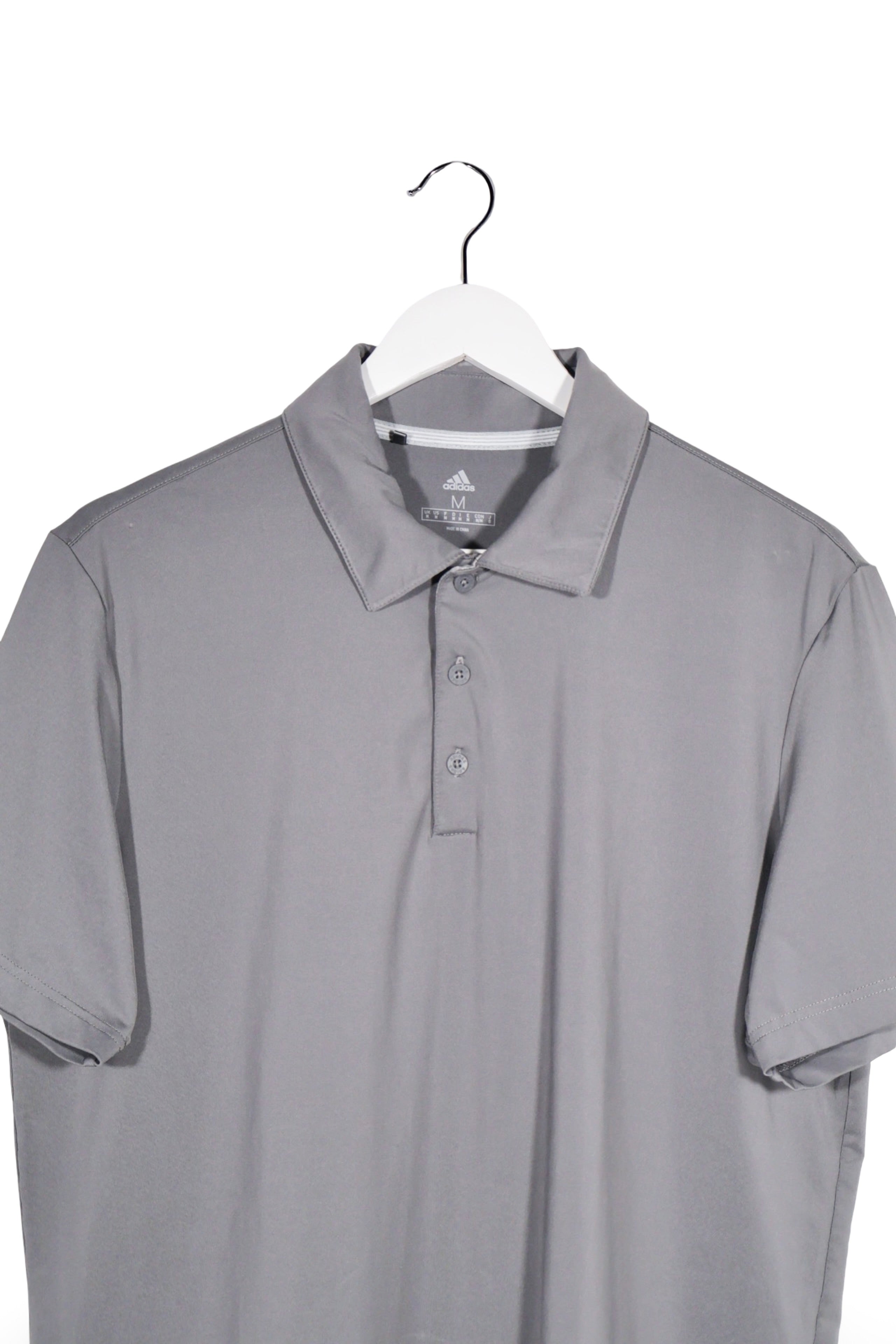 Tricou - Adidas gri din material tehnic cu croială simplă – M – Bărbați - detaliu