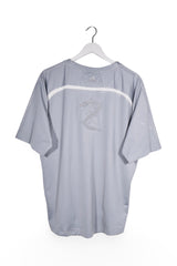 Tricou - Adidas gri din poliester cu croiala sport – L – Bărbați - spate