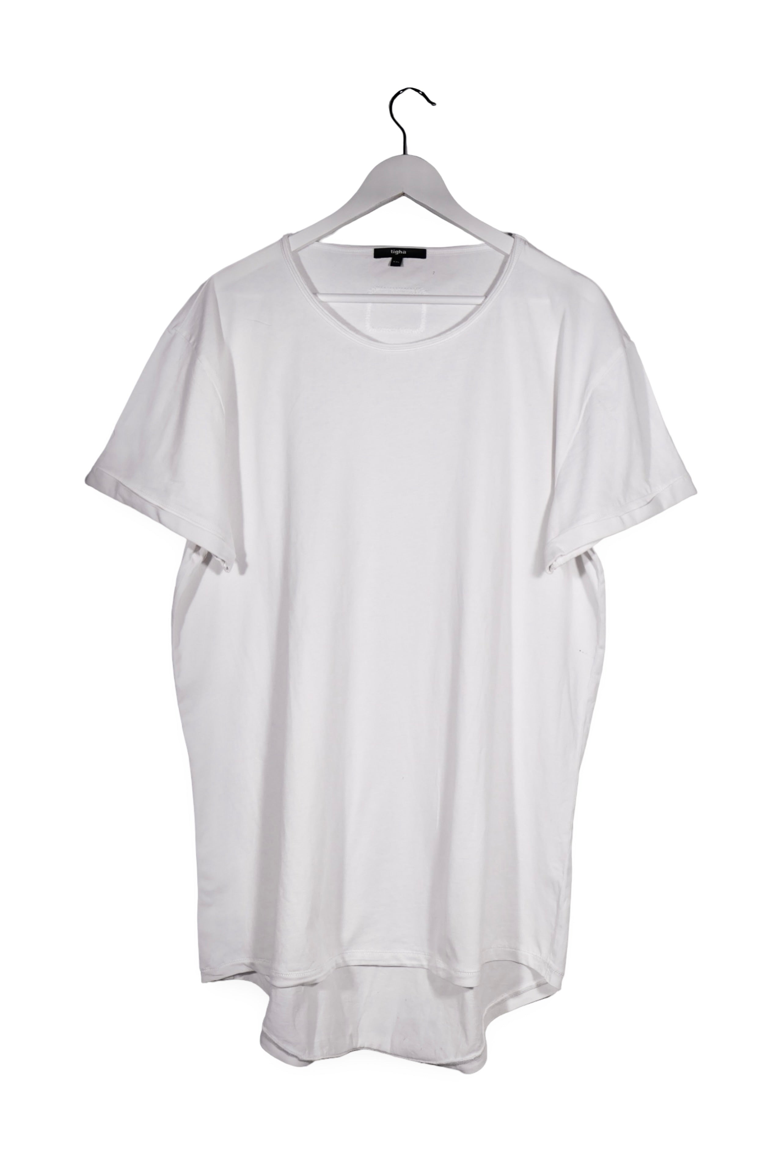 Tricou - Tigha alb cu croială lejeră – XXL – Bărbați - fata