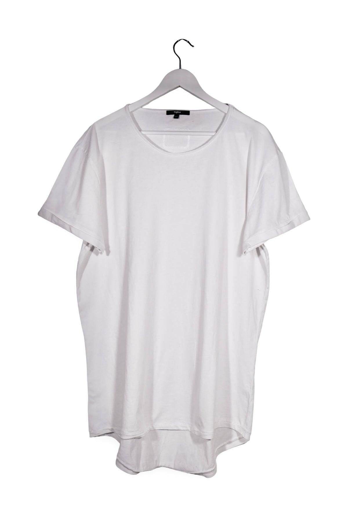 Tricou - Tigha alb cu croială lejeră – XXL – Bărbați - fata