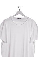 Tricou - Tigha alb cu croială lejeră – XXL – Bărbați - detaliu