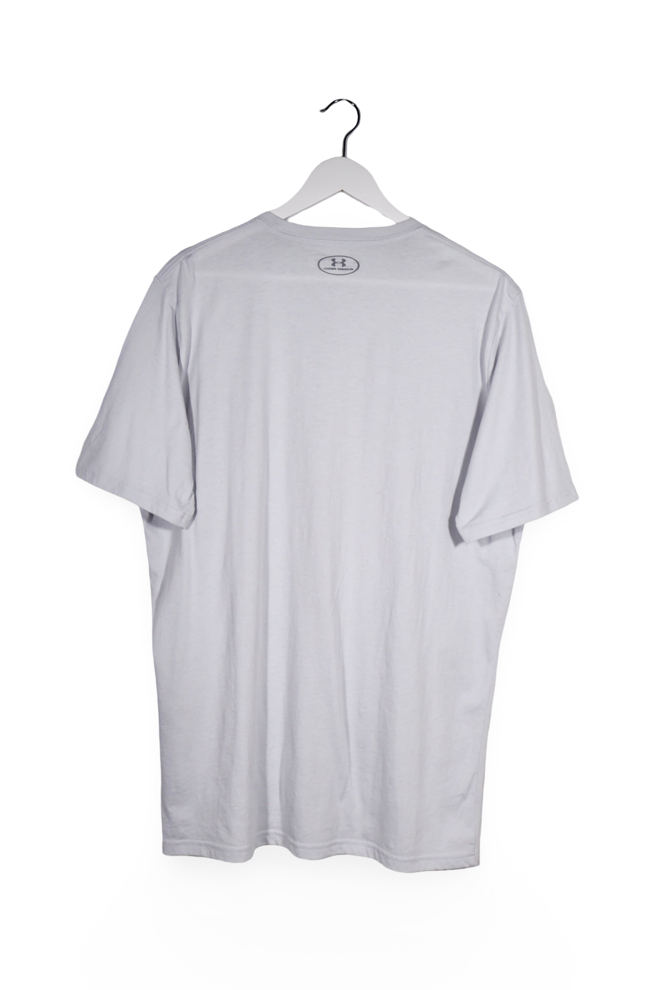 Tricou - Under Armour gri deschis cu imprimeu frontal mare – XL – Bărbați - spate