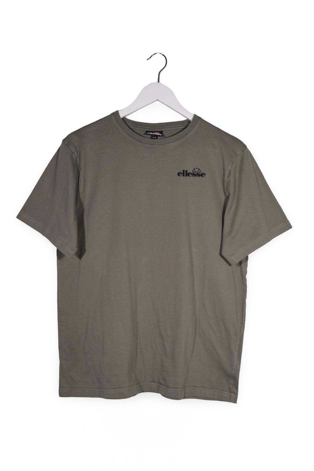Tricou - Ellesse gri-kaki din bumbac cu print pe spate – M – Bărbați - fata