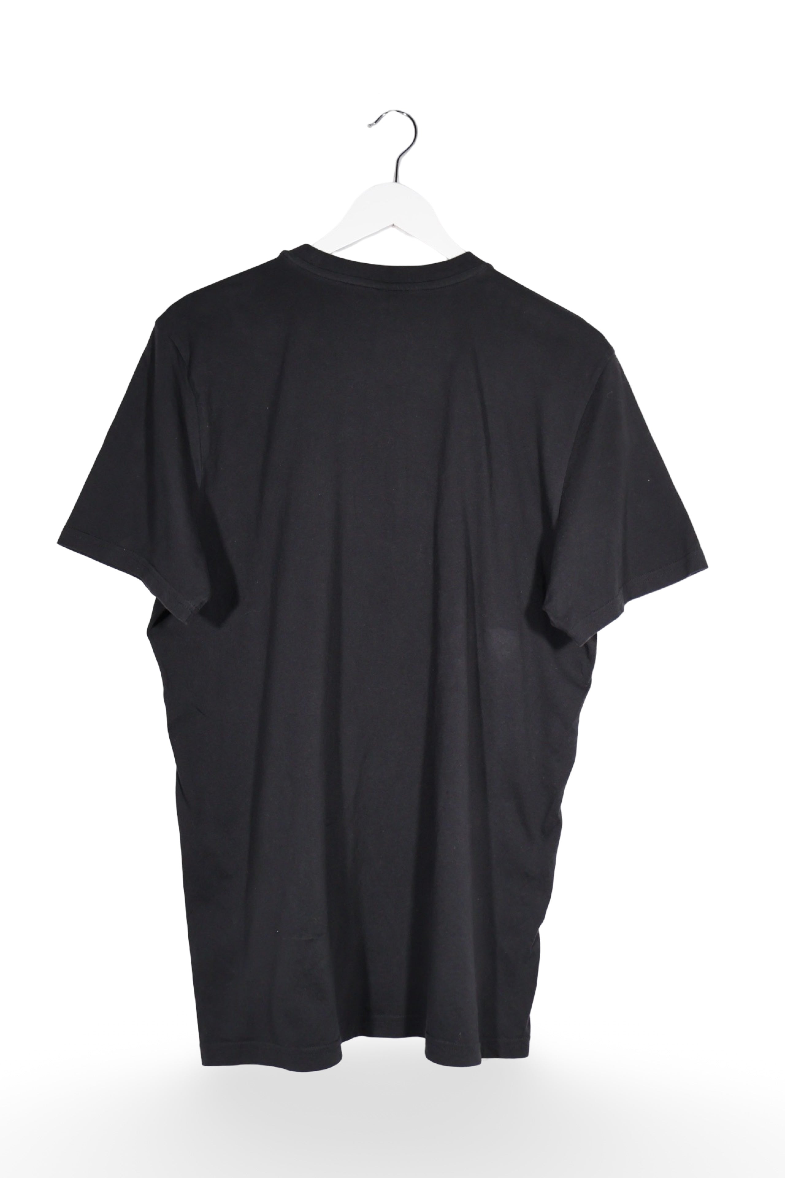 Tricou - Adidas negru din bumbac cu linii laterale contrastante – L – Bărbați - spate