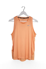 Top - NIKE portocaliu piersică din material tehnic, cu croială sport – L – Bărbați - fata