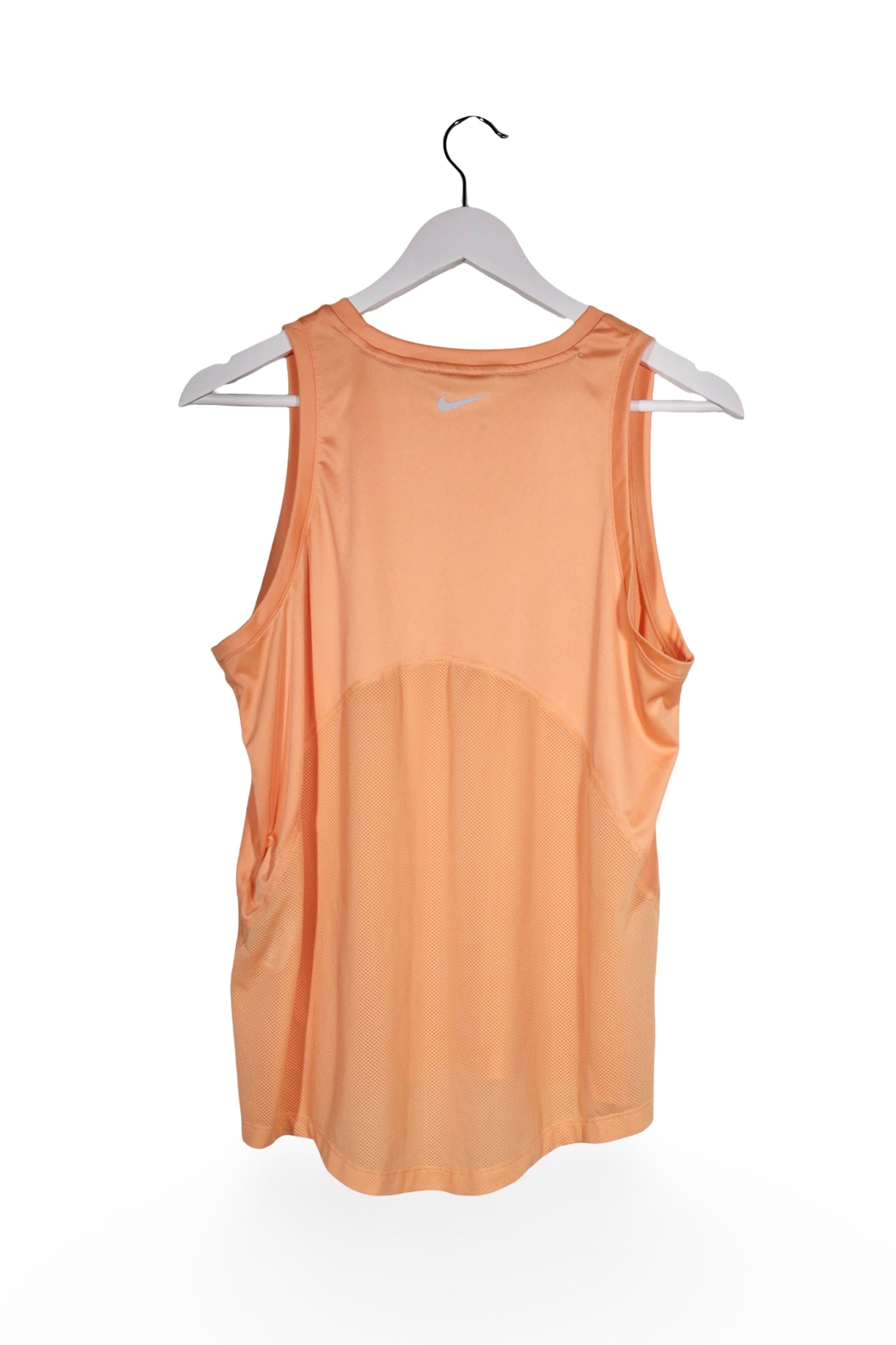 Top - NIKE portocaliu piersică din material tehnic, cu croială sport – L – Bărbați - spate