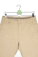 Pantaloni scurți - Zara bej din bumbac cu croiala dreapta – S – Bărbați - detaliu