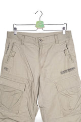 Pantaloni 2/3 - C&A bej din bumbac cu buzunare cargo – L – Bărbați - detaliu