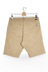 Pantaloni scurți - Zara bej din bumbac cu croiala dreapta – S – Bărbați - spate