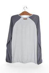 Bluză - Naketano gri din viscoza cu croiala raglan – XL – Bărbați - spate