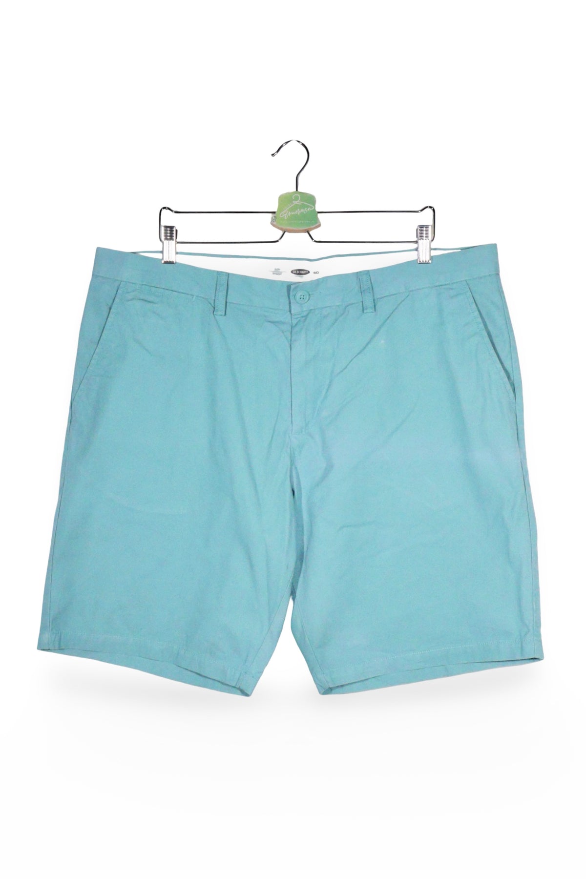 Pantaloni scurți - Old Navy albaștri deschiși din bumbac cu croială simplă – XXL – Bărbați - fata