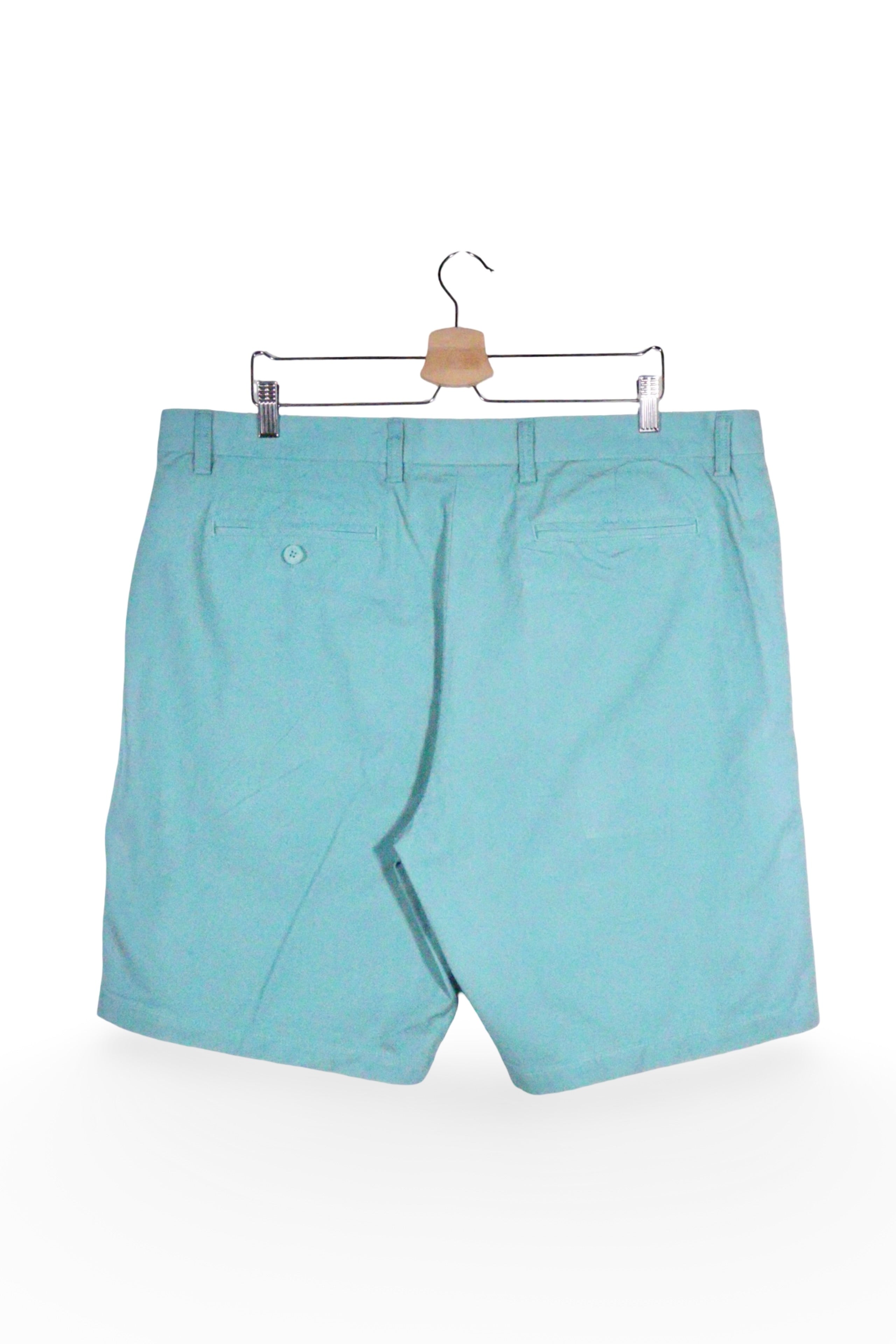 Pantaloni scurți - Old Navy albaștri deschiși din bumbac cu croială simplă – XXL – Bărbați - detaliu