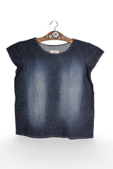 Tricou - JACK&JONES din denim spalat cu croiala simpla – L – Femei - fata